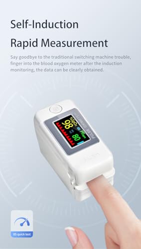 Pulse Oximeter Blood Oxygen Monitor Fingertip, Joxozp Pulse Oximeter Fingertip Checking SpO2 Level/Heart Rate/PI for Adult...