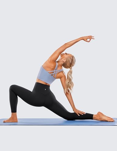 CRZ YOGA Brushed Naked Feeling Workout Leggings 25" - High Waisted Gym Compression Tummy Control Womens Yoga Pants