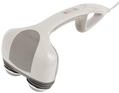 Homedics Percussion Action Massager with Heat | Adjustable Intensity, Dual Pivoting Heads | 2 Sets Interchangeable Nodes, ...