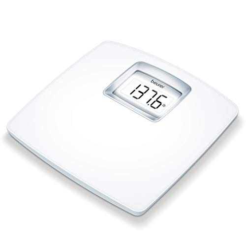 Beurer PS25 Digital Bathroom Scale for Body Weight – 400lb Capacity, Auto-Calibrate, XL Backlit Display – Glass, Precise a...