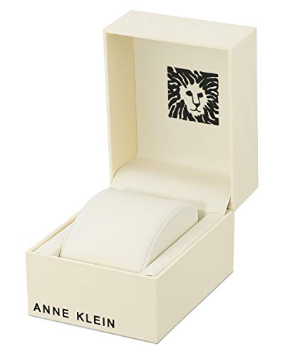 Anne Klein Women's Black Ceramic Bracelet Watch with Diamond Accent