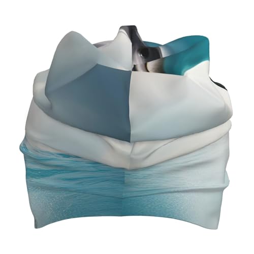 Funny Dolphin Looking at You Print Beanie Hat Soft Thermal Cap Winter Headwear for Cold Indoor Outdoor Activities Black