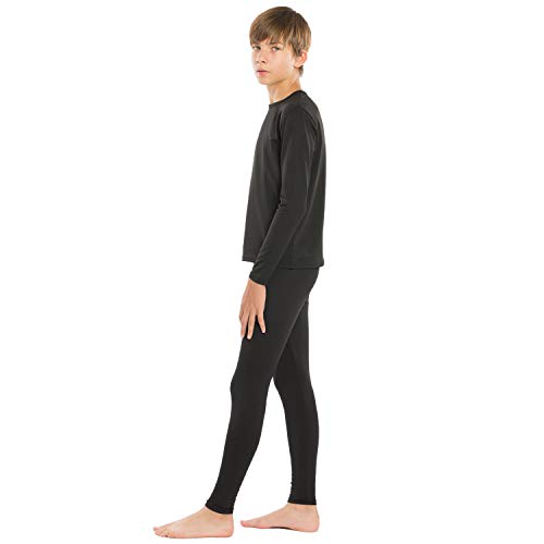 ViCherub Thermal Underwear for Kids Fleece Lined, Boys Long Johns Cold Weather, Base Layers Thermals Set Boy for Skiing