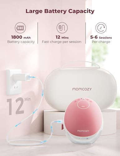 Momcozy Wearable Breast Pump, Hands Free Upgraded Mobile Flow | M9, App Discreet Control with Personalized Multi-Modes & 1...