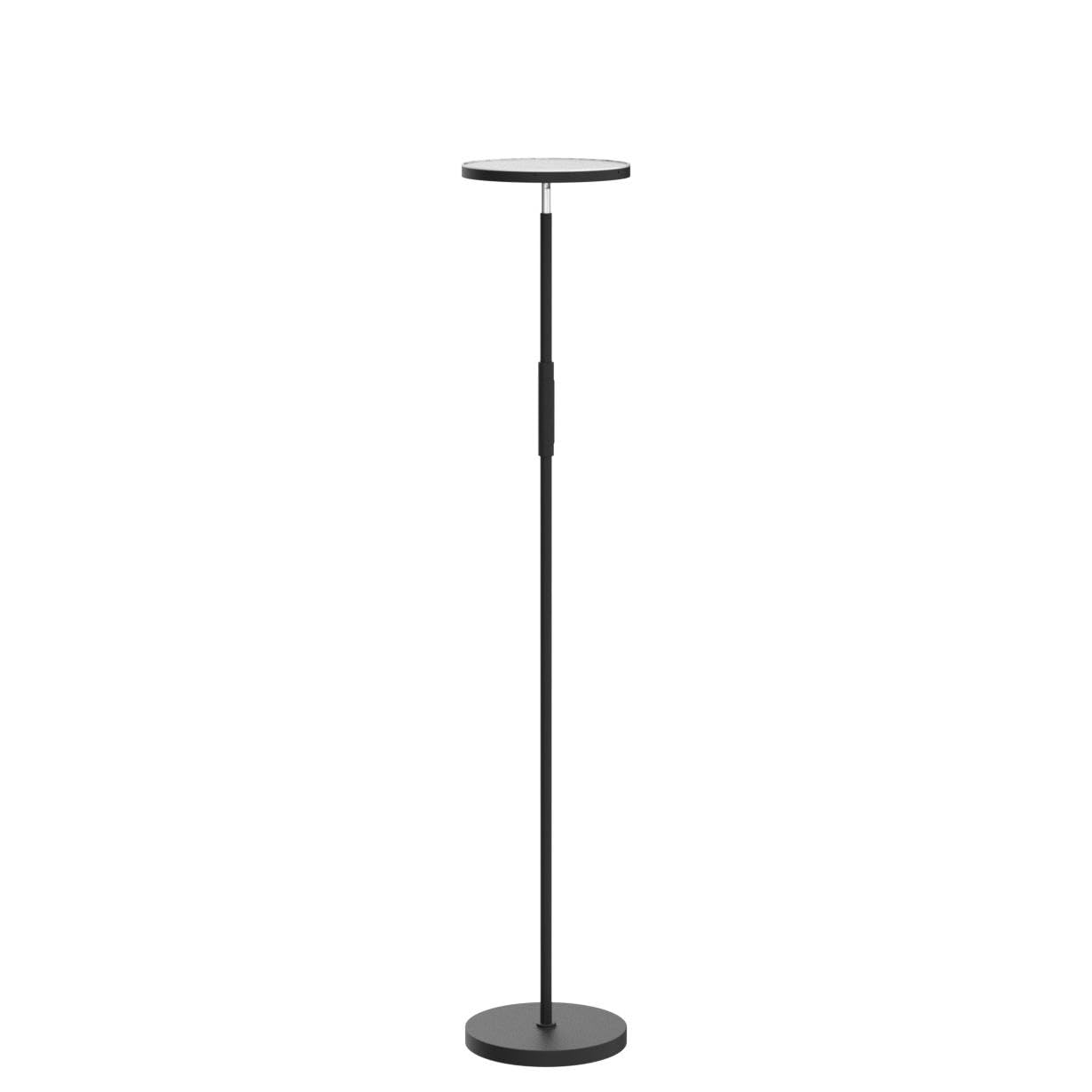 Yikuneng LED Floor Lamp - 2400LM Dimmable Torchiere with Remote & Touch Control, Black, 24W