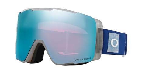 Oakley Line Miner Pro Low Bridge Fit Snow Goggle, Crystal Blue Strap w/Prizm Snow Sapphire Iridium Lens, Medium