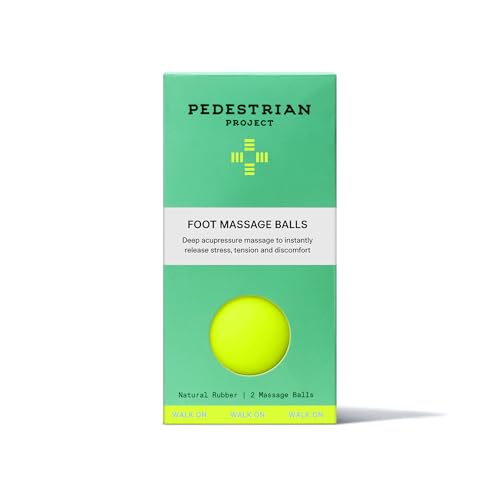 Pedestrian Project Foot Massage Balls (2-Pack) — Smooth Rubber Trigger-Point Tools for Plantar Fasciitis, Arch & Heel Pain...