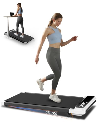 JURITS Walking Pad 2 in 1 for Walking and Jogging, Under Desk Treadmill for Home Office with Remote Control, Portable Walk...