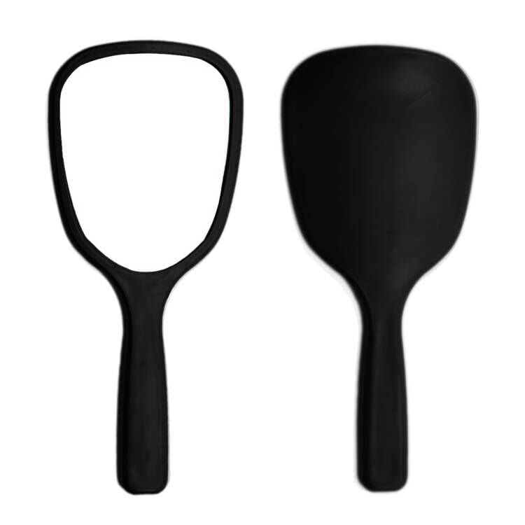 Aestivate 4PC Black and White Hand Mirror, Travel Handheld Mirror, Cosmetic Mirror with Handle (4PC Black and White)