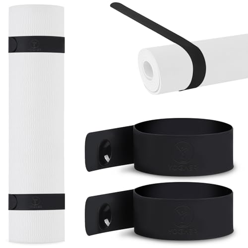 25" Yoga Mat Strap | Slap Band Holder for Carrying and Storage Mats | Rolled Scrunchie Yoga Essential Accessory
