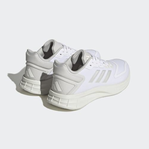adidas Women's Duramo 10 Running Shoe, White/Zero Metallic/Grey, 7