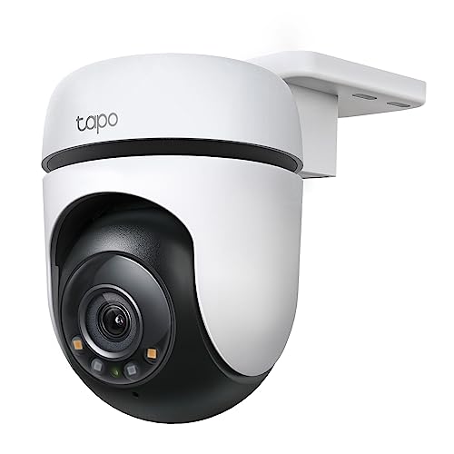 Tapo 2K Outdoor Wired Pan/Tilt Security Wi-Fi Camera, 360° View, Motion Tracking, Works w/Alexa & Google Home, Color Night...