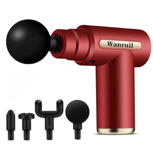 WANRUIL Massage Gun,Upgrade Deep Tissue Muscle Massager for Pain Relief,Percussion Massager with 4 Massage Heads & Silent ...