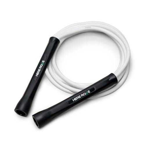 Hererope 6MM PVC Jump Rope for Men & Women Fitness, Speed, Tricks, Cardio Training, Boxing Jump Rope with Unbreakable Hand...