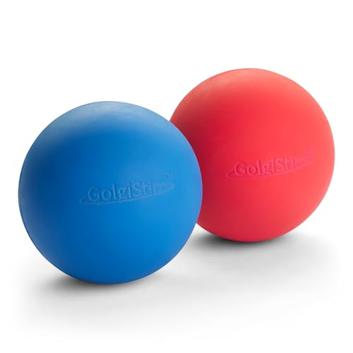 GolgiStim Lacrosse Massage Balls for Trigger Point Therapy, Muscle Knots, Yoga, Myofascial Release - Contains Pair of 2 Ba...