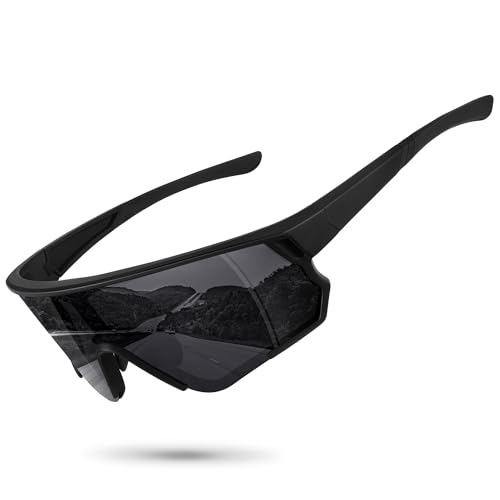 Ofwin Polarized Sports Sunglasses for Men Women UV Protection Cycling Bike Running Wrap Around Sun Glasses