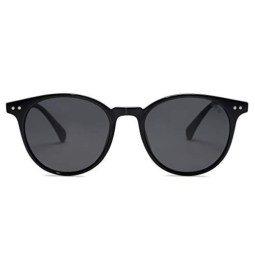 SOJOS Small Round Classic Polarized Sunglasses for Women Men Vintage Style UV400 Lens MAY SJ2113