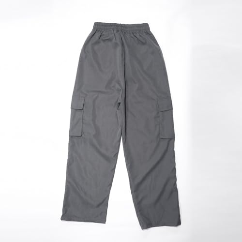 Men's Oversized Cargo Pants Drawstring Elastic Waisted Fashion Cotton Pants Straight Leg Athletic Jogger Lightweight Trousers