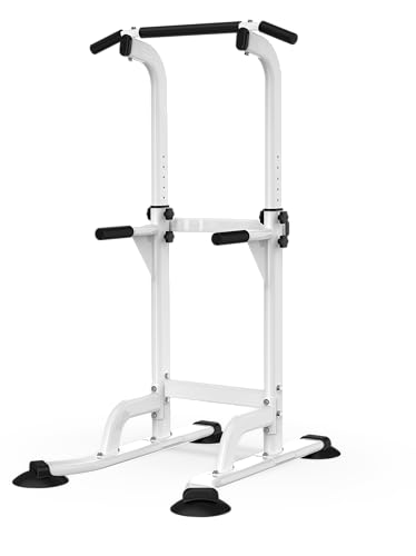 DONIUZ Power Tower Pull Up Bar and Dip Station, Multi-Function Home Gym, Strength Training Fitness Equipment, Height Adjus...