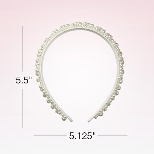 CONAIR Scunci Pearl Headband - ideal for all occasions- fashionable and trendy nonslip head band- hair accessories for wom...