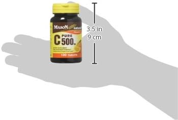MASON NATURAL Vitamin C 500 mg - Supports Healthy Immune System, Antioxidant and Essential Nutrient, 100 Tablets (Pack of 2)