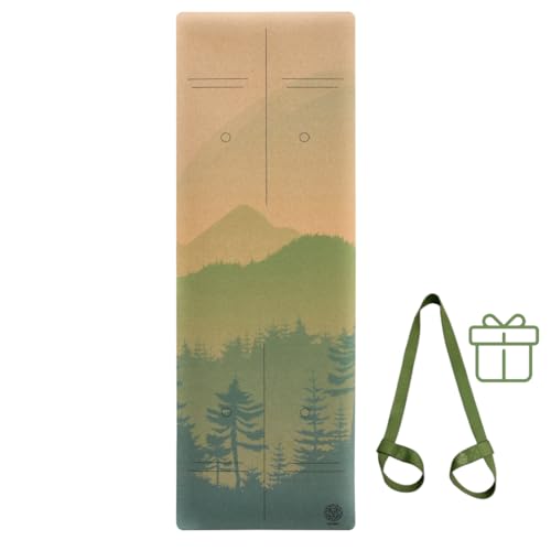 Satori Concept Cork Yoga Mat with Natural Rubber Base, Extra Size, Thickness and Support, Excellent Cushion & Grip, Non-Sl...