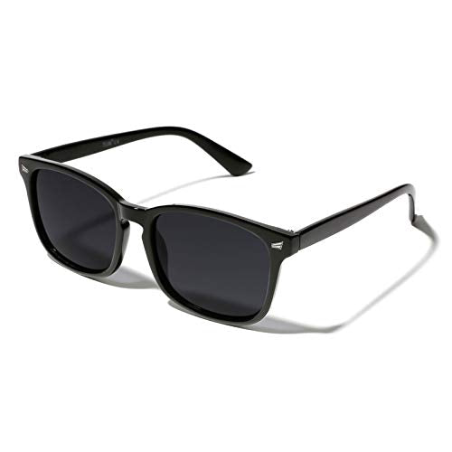 TIJN Polarized Sunglasses for Womens and Mens,Classic Square Frames Shades for UV Protection, Stylish and Trendy Sunnies