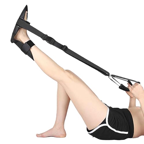Leg Stretcher Strap – Yoga Flexibility Band, Foot Recovery Strap | Adjustable Padded Strap for Heel Spurs, Foot Drop, Stre...