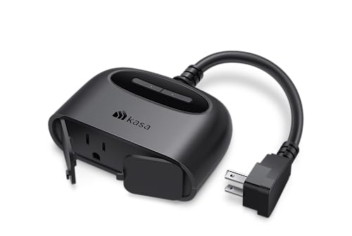 Kasa Outdoor Smart Plug, Smart Home Wi-Fi Outlet with 2 Sockets, IP64 Weather Resistance, Compatible with Alexa, Google Ho...