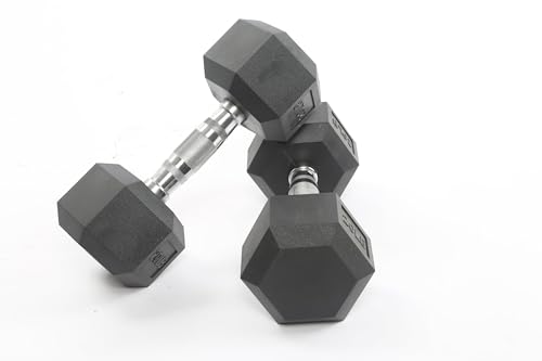 GAOMON Hex Dumbbell Set - Rubber & PEV Coated Free Weights with Non-Slip Anti-Roll Handles for Strength Training (Unisex H...