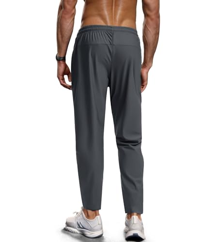 Hidkat Men's Hiking Pants Quick-Dry Lightweight Sweatpants Outdoor Fishing Pants Water Resistant with Zipper Pockets