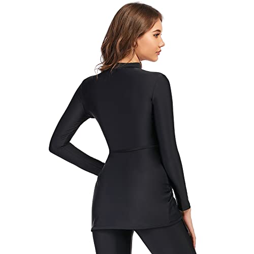 Burkini Swimsuits for Women Modest Muslim Swimsuit Islamic Long Sleeve Burkini Full Cover Hijab Top Pants Bathing Suit