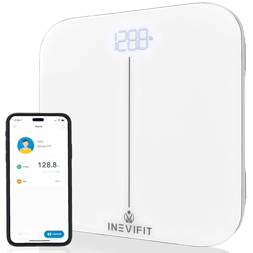 INEVIFIT Smart Premium Bathroom Scale, Highly Accurate Bluetooth Digital Bathroom Body Weight Scale, Precisely Measures We...