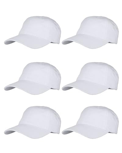 Gelante Cotton Twill Washed Unstructure Baseball Cap - Adjustable Blank Hat for Men Women - Wholesale Bulk Lot of 6 Pack