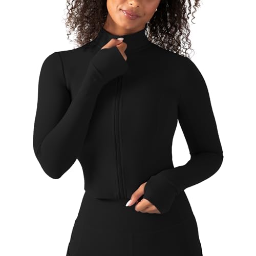 YITTY Active Women's Ultraluxe Full Zip Jacket, Athleisure, 4-Way-Stretch, Thumbholes