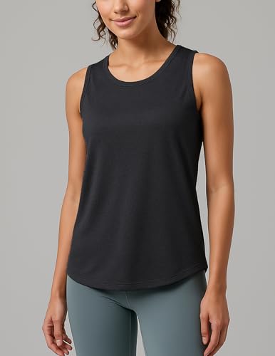 5 Pack Wide Straps Womens Workout Tank Tops, Athletic Sleeveless Shirts for Women, Ladies Exercise Tops for Yoga Tennis
