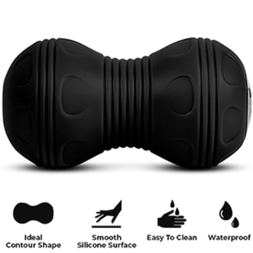 Rolling With It Vibrating Peanut Massage Ball - Deep Tissue Trigger Point Therapy, Myofascial Release - Handheld, Cordless...