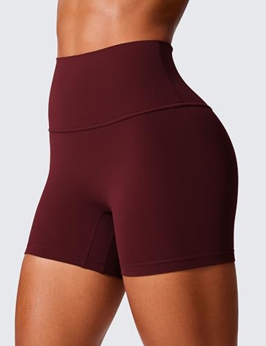 CRZ YOGA Secretsculpt Butterlift Biker Shorts 4" - No Front Seam High Waisted Womens Workout Gym Booty Scrunch Butt