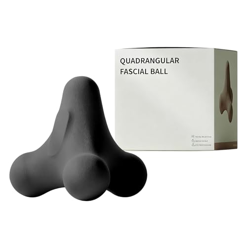 4-Node Quadrangular Fascia Massage Ball - Portable Trigger Point Therapy Tool for Muscle Relief, Myofascial Release & Faci...
