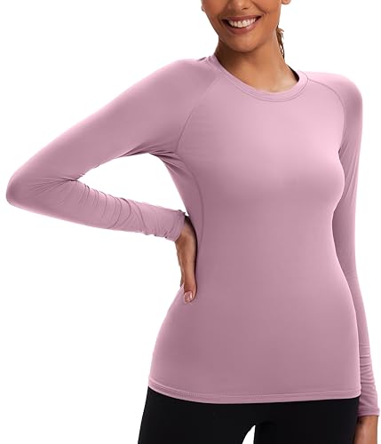 NebuKinex 5 Pack Women's Compression Shirt Long Sleeve Workout Tops Athletic Baselayer Quick Dry Gym Yoga Running T-Shirt