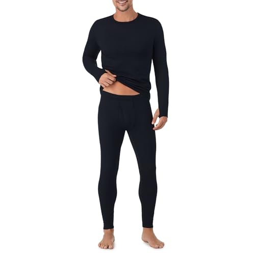 Cuddl Duds Thermal Underwear Shirt and Leggings Set for Men - Heavyweight Fleece Lined Long Johns - Winter Clothes Base Layer