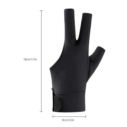 Holiberty 2 Pcs Professional Billiard Pool Gloves for Left Hand Men Women Mesh Nonslip Fingerless Training Shooting Sports...
