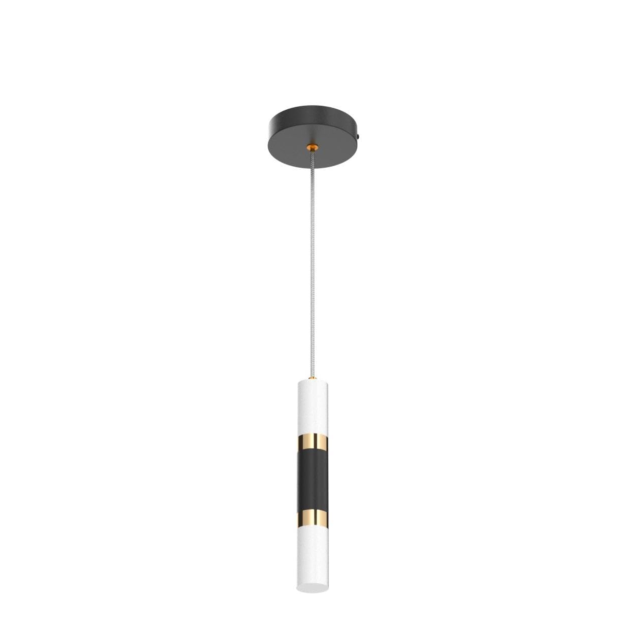 Liangmh Modern Kitchen Island Light Fixture Dimmable Led Black Mini Pendant Light Bedroom Bedside Table Black Gold Small Pendant Lighting (2-Pack)