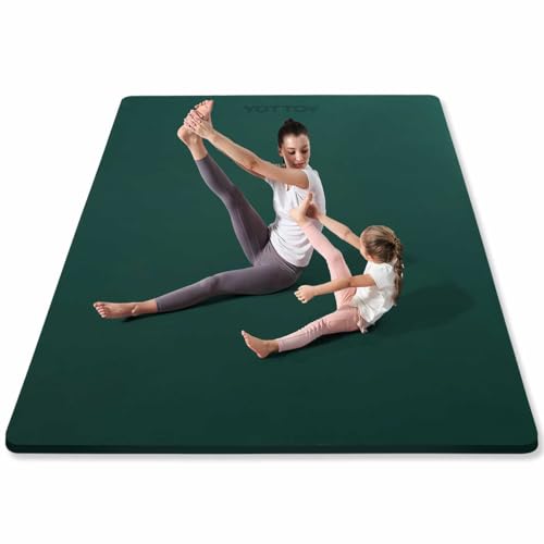 YOTTOY Large Yoga Mat (75 * 52 * 1/2inch),Extra Wide TPE Exercise Mat,Non-Slip Workout Mat for Pilates, Fitness, Barefoot,...
