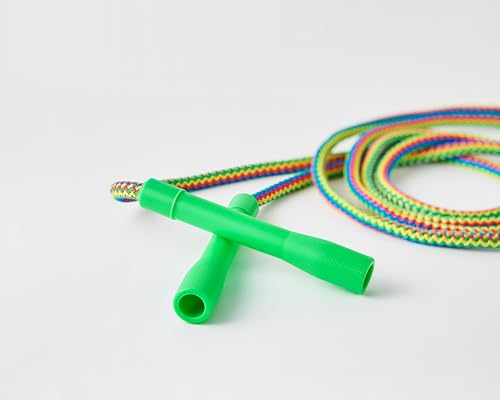 20FT LAON Korean Double Dutch Jump Rope, 20ft (6m) Long, Colorful Rainbow Braided Design Thick Rope with Non-Slip Handles,...