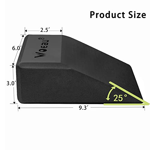 2 Pack Non-Slip Professional Squat Wedge Blocks - Heel Elevated Ramp for Squats, Calf Raises Platform for Men Women, Slant...