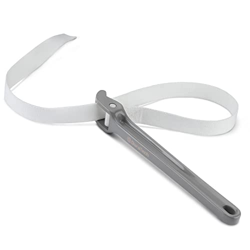 DURATECH Strap Wrench 12" Handle, Adjustable Nylon Strap Pipe Wrenches, Oil Filter Strap Opener Wrench