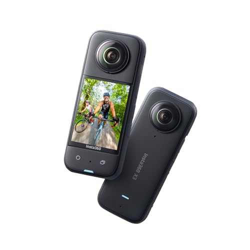 Insta360 X3 - Waterproof 360 Action Camera with 1/2" 48MP Sensors, 5.7K 360 Active HDR Video, 72MP 360 Photo, 4K Single-Le...