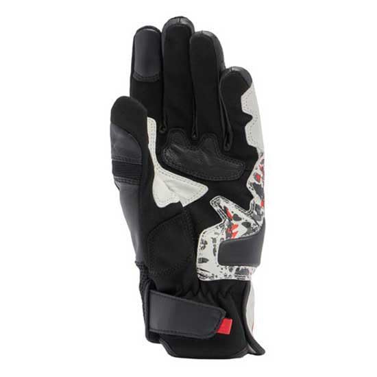 Dainese Mig 3 Unisex Leather Gloves Black/Red Spray/White - 3XL
