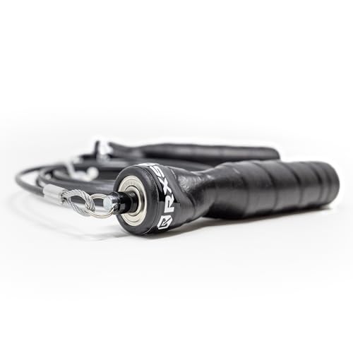 Rx Smart Gear Jump Rope - Black Ops Ergonomic Handles with Trans Black Cable Buff 3.4 | Jump Smart Weighted Speed Rope for...